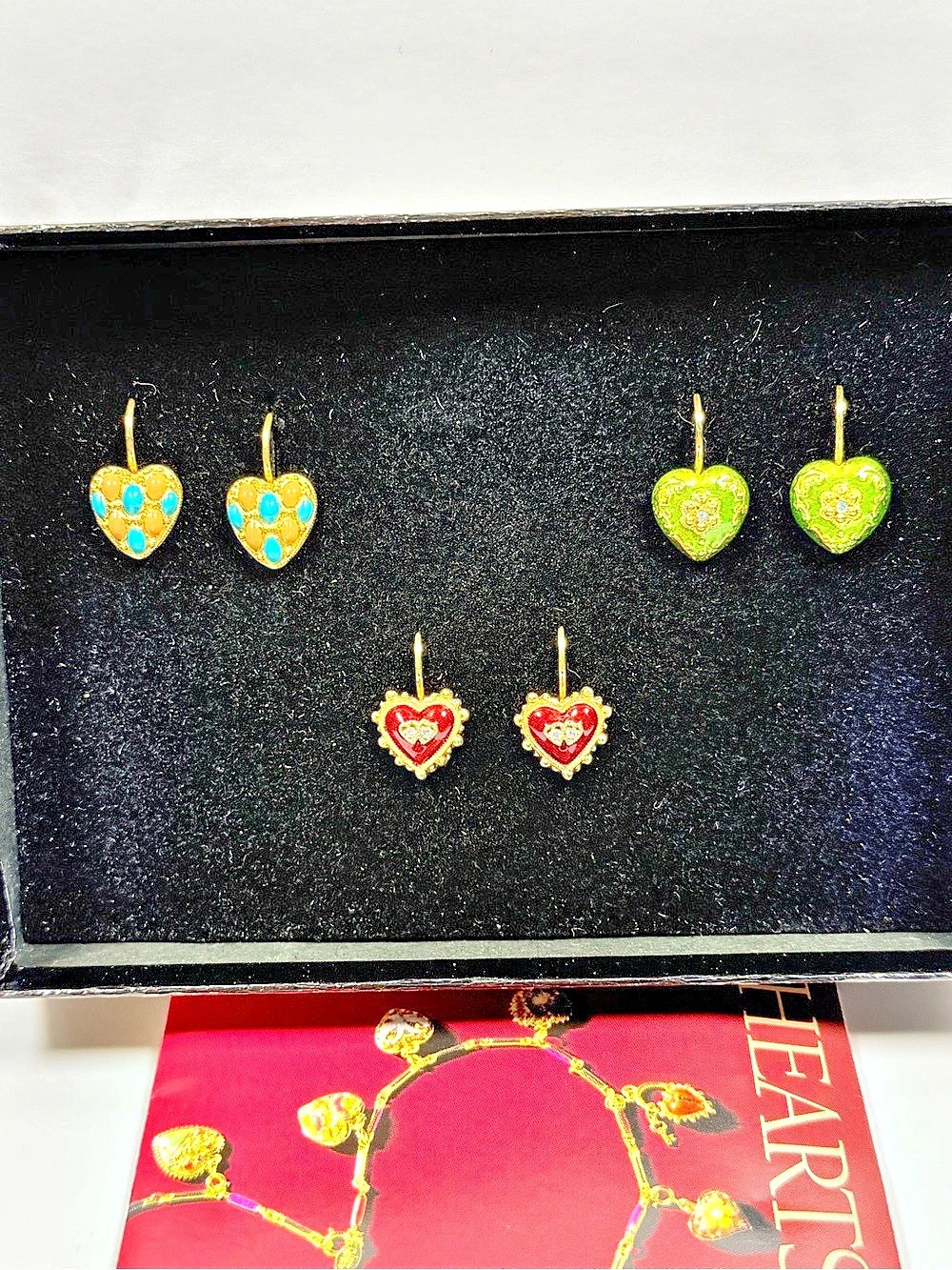 Joan Rivers Hearts & Flowers Interchangeable Earring Set Multicolor
